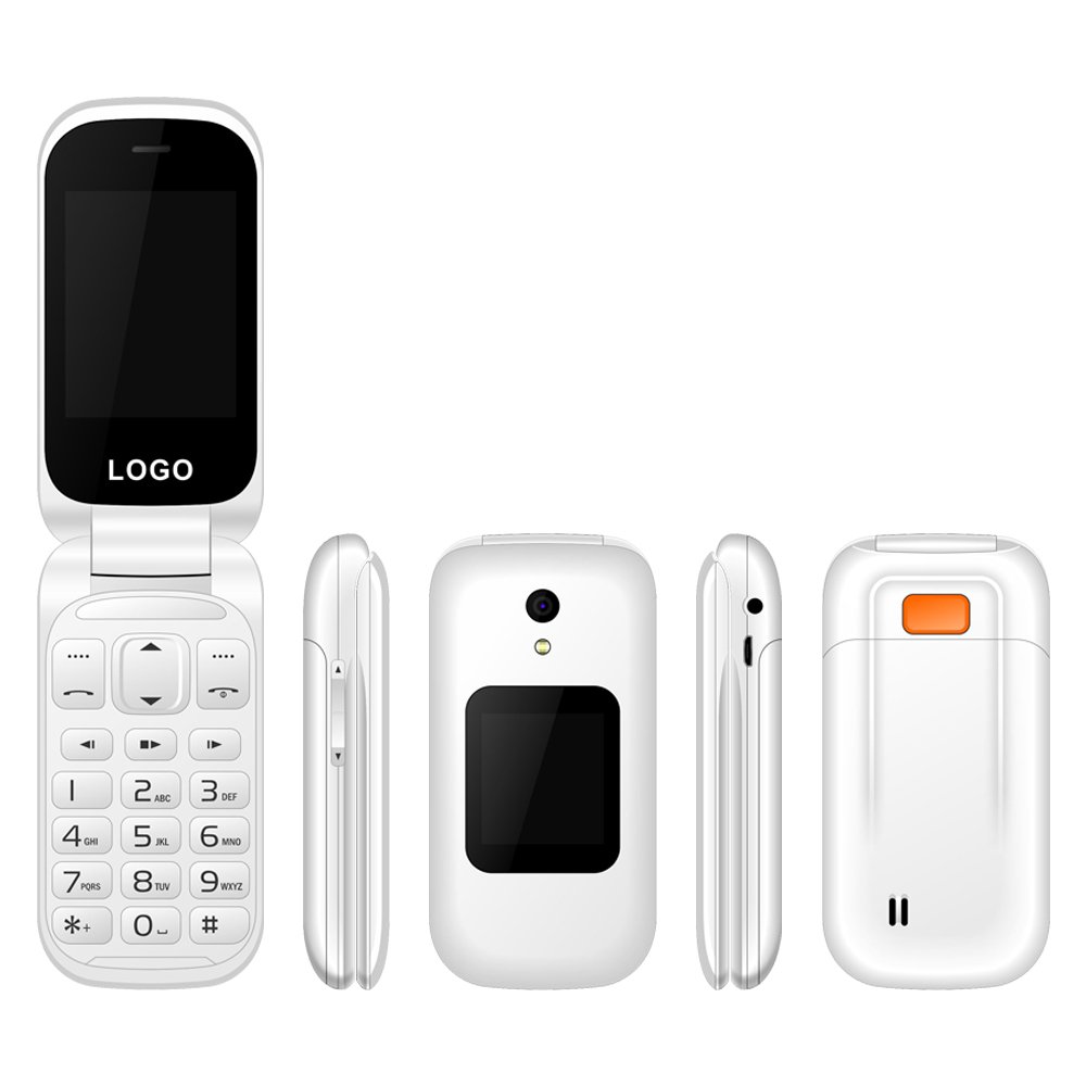 China New Model C300W Dual-SIM Dual-Screen WCDMA Keypad Flip Cellphone 3G with 0.3MP Camera